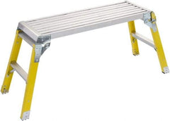 Louisville - 21" Foldup - Step Platform, 300 Lb Capacity, 21" Platform Height, 49-5/8" Base Width x 16-3/8" Base Depth, Aluminum - Exact Industrial Supply