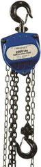 Value Collection - 2,000 Lb Lifting Capacity, 15' Lift Height, Hand Hoist - Made from Chain, 36' Overhaul to Lift 1', 79 Lb Avg Pull to Lift Rated Load, 1 Chain - Exact Industrial Supply