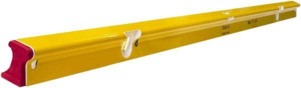 Stabila - 72" Long 3 Vial R-Beam Level - Aluminum, Yellow, 2 Plumb & 1 Level Vials - Exact Industrial Supply