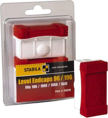 Stabila - Level Replacement End Cap Mount - White, Use with 196, 196M, 196E & 196K Series Levels - Exact Industrial Supply