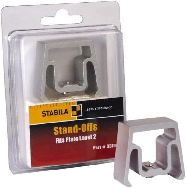 Stabila - Plate Level Standoff Mount - Silver, Use with 35610, 35712, 34610 & 34712 - Exact Industrial Supply