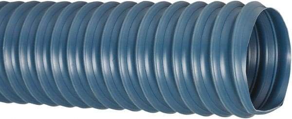 Flexaust - 1-1/2" ID, 29 Hg Vac Rating, 25 psi, PVC Vacuum & Duct Hose - 25' Long, Blue, 1.42" Bend Radius, 20 to 160°F - Exact Industrial Supply