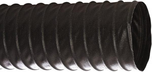 Flexaust - 2-1/2" ID, 29 Hg Vac Rating, 30 psi, Polyester Vacuum & Duct Hose - 25' Long, Black, 2" Bend Radius, -40 to 250°F - Exact Industrial Supply