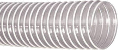 Flexaust - 2-1/2" ID, 29 Hg Vac Rating, 30 psi, PVC Vacuum & Duct Hose - 50' Long, Clear, 2.84" Bend Radius, 20 to 160°F - Exact Industrial Supply
