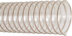 Flexaust - 10" ID, 2 Hg Vac Rating, 7 psi, Polyurethane Vacuum & Duct Hose - 25' Long, Clear, 7-1/2" Bend Radius, -65 to 225°F - Exact Industrial Supply