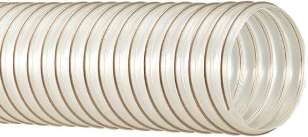 Flexaust - 60mm ID, 29 Hg Vac Rating, 30 psi, Polyurethane Vacuum & Duct Hose - 25' Long, Clear, 2-1/2" Bend Radius, -65 to 225°F - Exact Industrial Supply