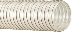 Flexaust - 60mm ID, 29 Hg Vac Rating, 30 psi, Polyurethane Vacuum & Duct Hose - 25' Long, Clear, 2-1/2" Bend Radius, -65 to 225°F - Exact Industrial Supply