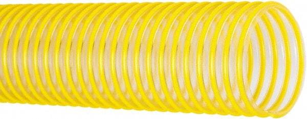 Flexaust - 5" ID, 16 Hg Vac Rating, 23 psi, Polyurethane Vacuum & Duct Hose - 25' Long, Yellow, 5-1/2" Bend Radius, -40 to 200°F - Exact Industrial Supply