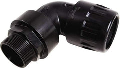 Transair - 1-1/2" ID, 40mm OD, 90° Male Elbow - Plastic, 232 Max psi, 1-1/2 Male NPT - Exact Industrial Supply