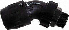 Transair - 1-1/2" ID, 40mm OD, 45° Male Elbow - Plastic, 232 Max psi, 1 Male NPT - Exact Industrial Supply