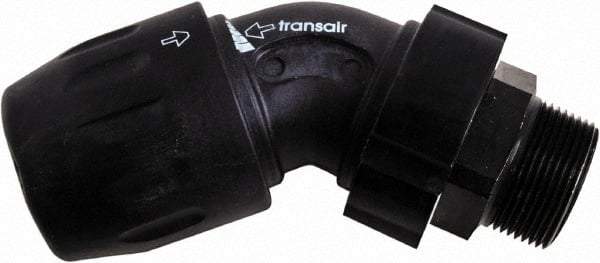 Transair - 1-1/2" ID, 40mm OD, 45° Male Elbow - Plastic, 232 Max psi, 1-1/2 Male NPT - Exact Industrial Supply