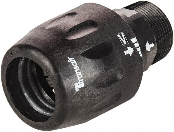 Transair - 7/8" ID, 25mm OD, Male Connector - Plastic, 232 Max psi, 1 Male NPT, 2-13/16" Long - Exact Industrial Supply