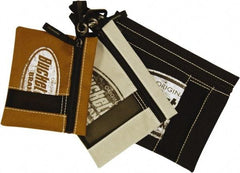 Bucket Boss - 3 Pocket Holster - Canvas, Cream, Brown & Black, 7" Wide x 9" High - Exact Industrial Supply
