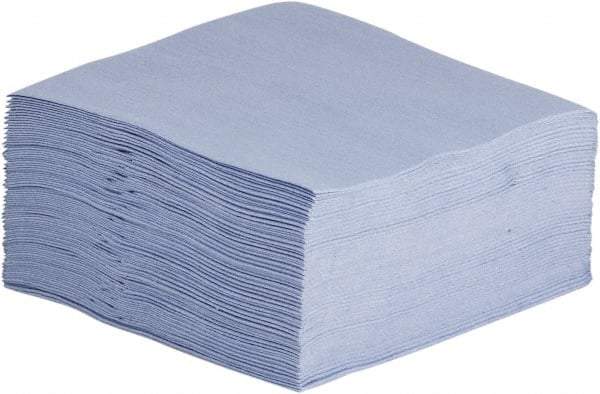 NuTrend Disposables - 1/4 Fold General Purpose Wipes - Poly Pack, 12" x 13" Sheet Size, Blue - Exact Industrial Supply