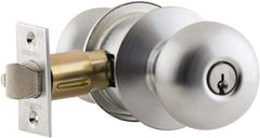 Schlage - Satin Chrome Storeroom Knob Lockset - Exact Industrial Supply