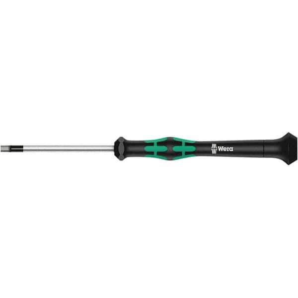 Wera - 0.028" Precision Miniature Hex Driver - 1-37/64" Bade Length, Multi Handle, 157mm OAL - Exact Industrial Supply