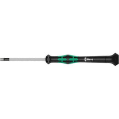 Wera - 0.028" Precision Miniature Hex Driver - 1-37/64" Bade Length, Multi Handle, 157mm OAL - Exact Industrial Supply