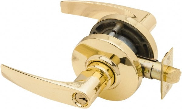 Schlage - Storeroom Lever Lockset for 1-3/8 to 1-7/8" Thick Doors - Exact Industrial Supply