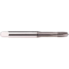 Emuge - 10-32 UNF 4 Flute BT Bottoming Spiral Flute Tap - High Speed Steel, GLT-1 Finish, 3.15" OAL, Right Hand Flute, Right Hand Thread, Series Rekord B-Z - Exact Industrial Supply
