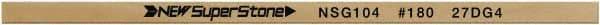 Value Collection - Flat Ceramic Finishing Stick - 100mm Long x 2mm Wide x 10mm Thick, 180 Grit - Exact Industrial Supply