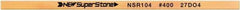 Value Collection - Flat Ceramic Finishing Stick - 100mm Long x 1mm Wide x 1mm Thick, 400 Grit - Exact Industrial Supply