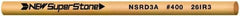 Value Collection - Round Ceramic Finishing Stick - 50mm Long x 3mm Wide x 3mm Thick, 400 Grit - Exact Industrial Supply