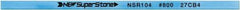 Value Collection - Flat Ceramic Finishing Stick - 100mm Long x 1.5mm Wide x 4mm Thick, 800 Grit - Exact Industrial Supply