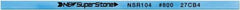 Value Collection - Flat Ceramic Finishing Stick - 100mm Long x 1mm Wide x 1mm Thick, 800 Grit - Exact Industrial Supply