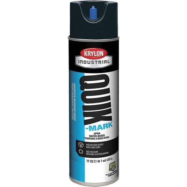 Krylon - 20 fl oz Black Marking Paint - 664' Coverage at 1" Wide, Water-Based Formula, 372 gL VOC - Exact Industrial Supply