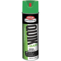 Krylon - 20 fl oz Green Marking Paint - 664' Coverage at 1" Wide, Water-Based Formula, 321 gL VOC - Exact Industrial Supply