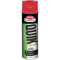 Krylon - 20 fl oz Red Marking Paint - 664' Coverage at 1" Wide, Water-Based Formula, 272 gL VOC - Exact Industrial Supply