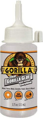 Gorilla Glue - 3.75 oz Bottle Clear All Purpose Glue - 10 min Working Time, 24 hr Full Cure Time, Bonds to Most Surfaces - Exact Industrial Supply