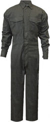 National Safety Apparel - Size 4XL Green HRC 2 Flame Resistant/Retardant Welding Coveralls - Exact Industrial Supply