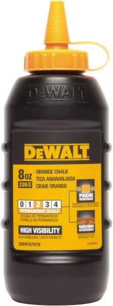 DeWALT - 8 oz Container Chalk Refill - Orange - Exact Industrial Supply