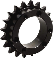 Tritan - 16 Teeth, 1-1/4" Chain Pitch, Chain Size 100, Taper Lock Sprocket - 6.408" Pitch Diam, 7.047" Outside Diam - Exact Industrial Supply