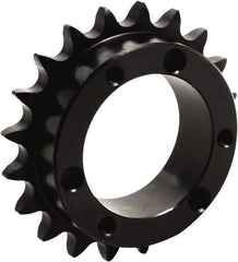 Tritan - 17 Teeth, 5/8" Chain Pitch, Chain Size 50, QD Sprocket - 3.401" Pitch Diam, 3.701" Outside Diam - Exact Industrial Supply