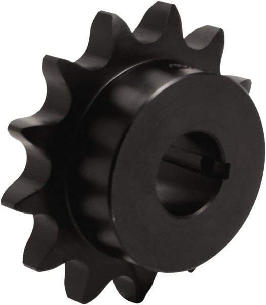 Tritan - 12 Teeth, 3/8" Chain Pitch, Chain Size 35, Finished Bore Sprocket - 1.449" Pitch Diam, 1.614" Outside Diam - Exact Industrial Supply