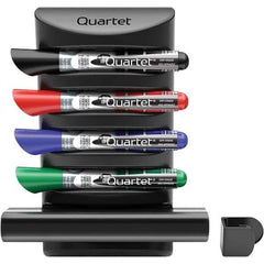 Quartet - Assorted Colors, Prestige 2 Connects Marker Caddy with Markers & Eraser - Includes 4 Chisel-Tip Markers, For Use with Dry Erase Marker Boards - Exact Industrial Supply