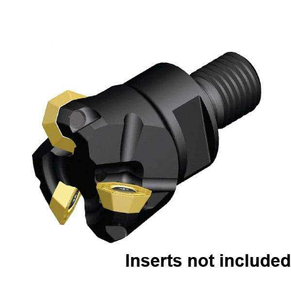 Kennametal - 40mm Cut Diam, 3.5mm Max Depth of Cut, 64mm OAL, Indexable Chamfer & Angle End Mill - OFPT06L5AFENGB Insert Style, Modular Connection Shank, 45° Lead Angle, Through Coolant - Exact Industrial Supply