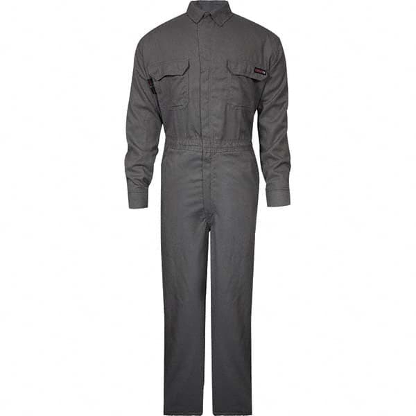 National Safety Apparel - Size S Tall Gray HRC 2 Flame Resistant/Retardant Coveralls - Exact Industrial Supply