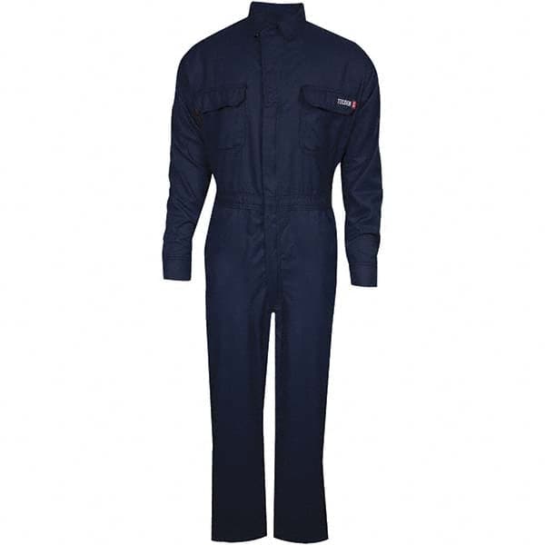 National Safety Apparel - Size XL Tall Navy Blue HRC 2 Flame Resistant/Retardant Coveralls - Exact Industrial Supply