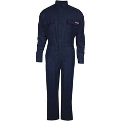 National Safety Apparel - Size 3XL Tall Navy Blue HRC 2 Flame Resistant/Retardant Coveralls - Exact Industrial Supply