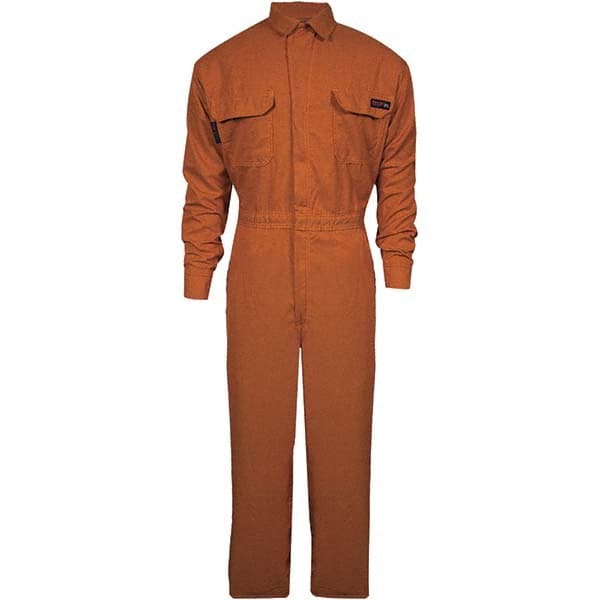 National Safety Apparel - Size L Tall Orange HRC 2 Flame Resistant/Retardant Coveralls - Exact Industrial Supply