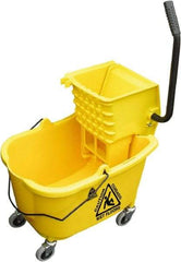 O-Cedar - 33 Qt Plastic Bucket & Wringer - 34" Long x 22" High x 15" Wide, Yellow - Exact Industrial Supply