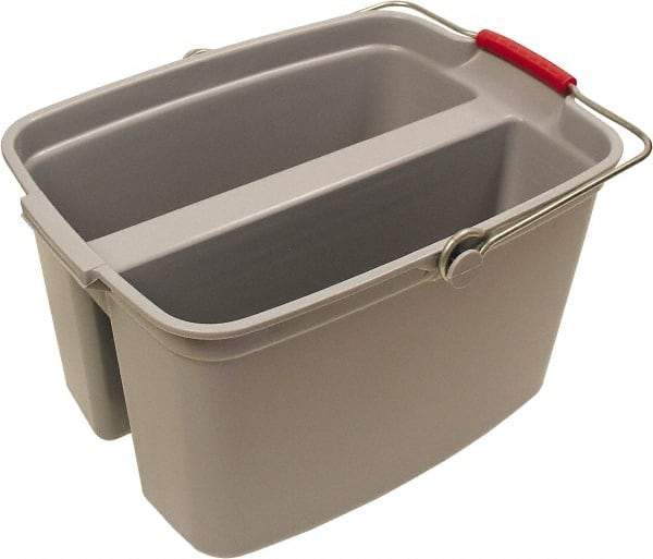 O-Cedar - 19 Qt Plastic Bucket - 18" Long x 10" High x 12-3/4" Wide, Gray - Exact Industrial Supply