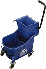 O-Cedar - 36 Qt Plastic Bucket & Wringer - 23" Long x 38" High x 14" Wide, Blue - Exact Industrial Supply