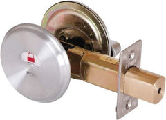 Stanley - 1-3/8 to 2" Door Thickness, Satin Chrome Finish, Single Cylinder Deadbolt - Nonhanded Handling, Key Override, Single Cylinder - Exact Industrial Supply