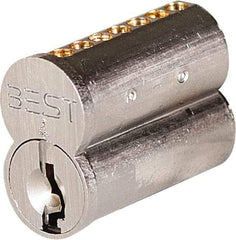 Best - Best I/C Core Small Format IC Cylinder - Satin Chrome Coated, Brass/Zinc Alloy - Exact Industrial Supply