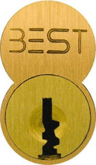 Best - Best I/C Core Small Format IC Cylinder - Satin Bronze Coated, Brass/Zinc Alloy - Exact Industrial Supply