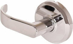 Stanley - Grade 2 Dummy Lever Lockset - 2-3/4" Back Set, Keyless Cylinder, Brass Alloy, Bright Chrome Finish - Exact Industrial Supply